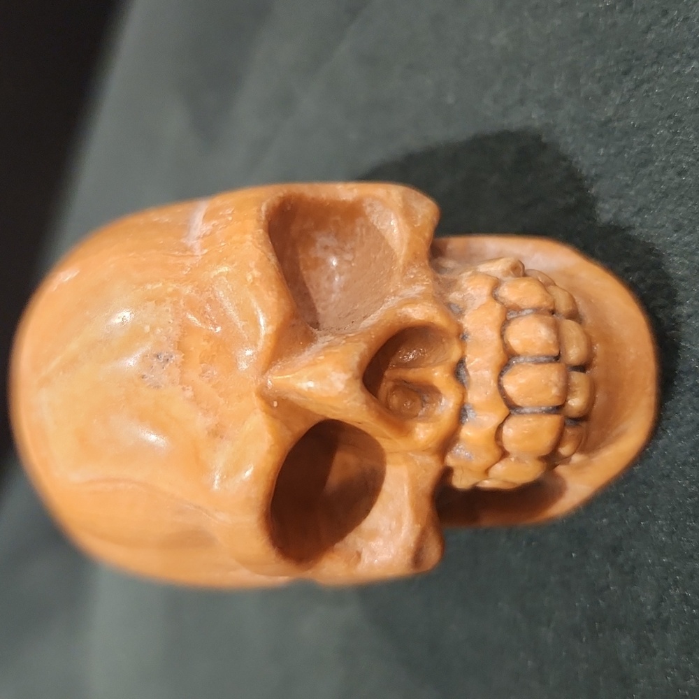 Calcite orange skull
